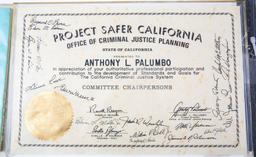 CRIME REPORT SIGNED BY CA GOVERNOR RONALD REAGAN