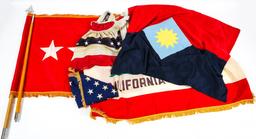 FLAGS OWNED BY GEN. PAULUMBO - CA, U.S., MILITARY