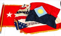 FLAGS OWNED BY GEN. PAULUMBO - CA, U.S., MILITARY