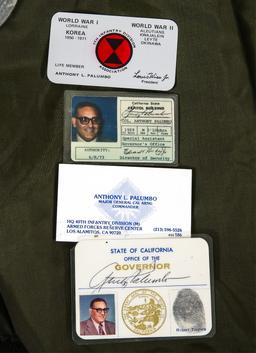 US ARMY GENERAL ANTHONY PALUMBO ARCHIVE
