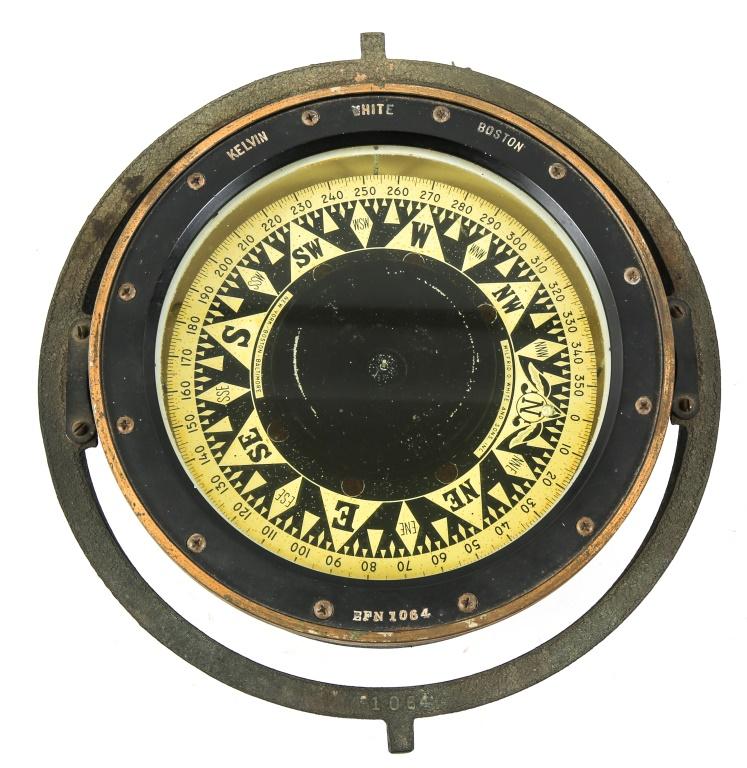NAVAL COMPASS KELVIN & WILFRED BOSTON