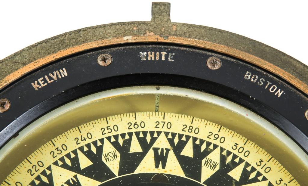 NAVAL COMPASS KELVIN & WILFRED BOSTON