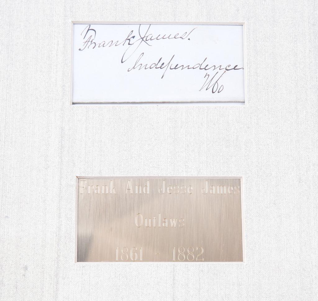 FRANK JAMES SIGNATURE - BROTHER OUTLAW JESSE JAMES