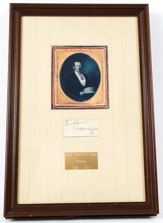 FRANK JAMES SIGNATURE - BROTHER OUTLAW JESSE JAMES