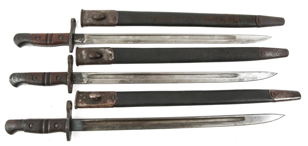 WWI BRITISH M-1913 REMINGTON BAYONET LOT OF 3