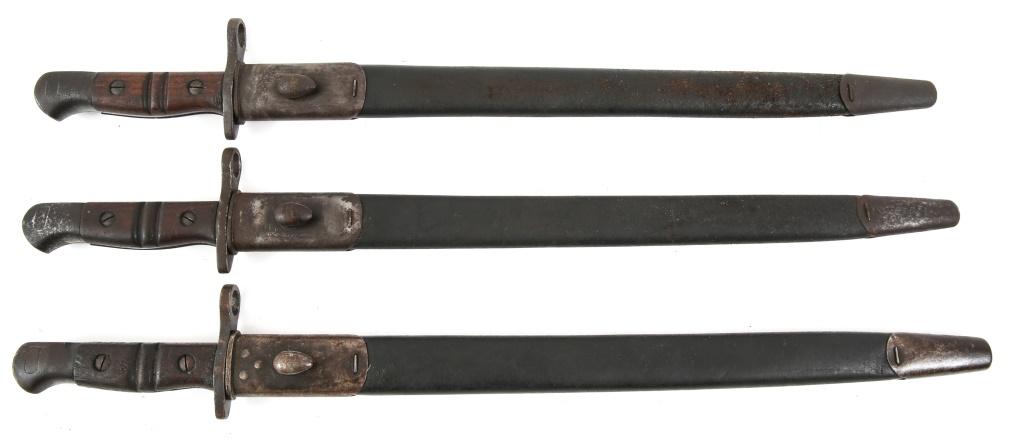 WWI BRITISH M-1913 REMINGTON BAYONET LOT OF 3