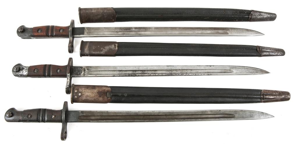 WWI BRITISH M-1913 REMINGTON BAYONET LOT OF 3