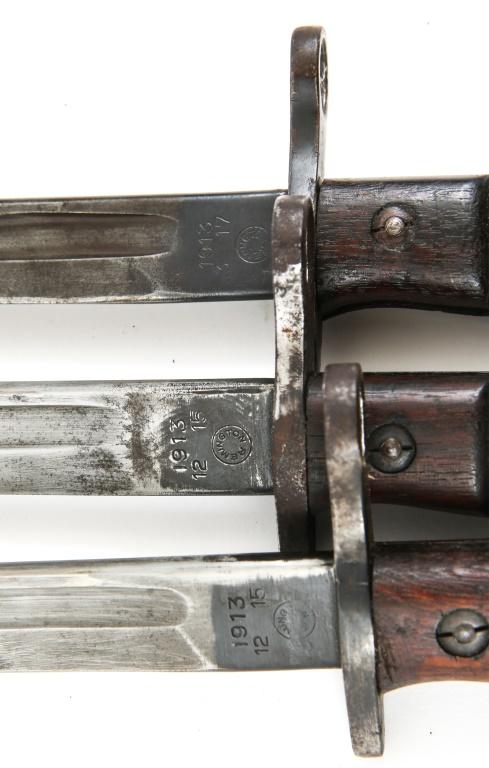 WWI BRITISH M-1913 REMINGTON BAYONET LOT OF 3