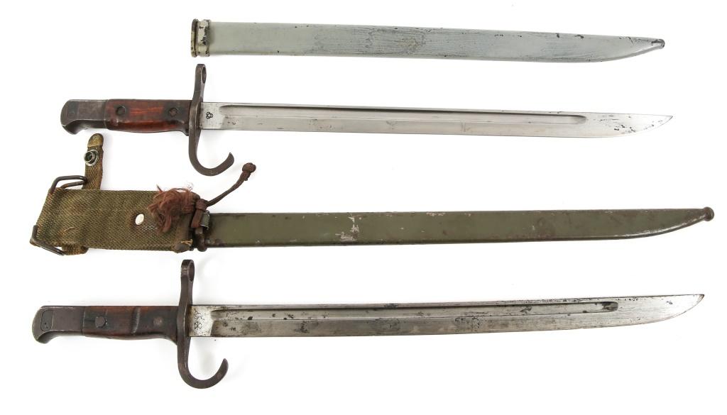 WWII JAPANESE TYPE 30 BAYONET & SCABBARD LOT OF 2
