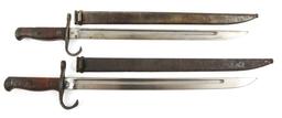WWII JAPANESE TYPE 30 BAYONET & SCABBARD LOT OF 2