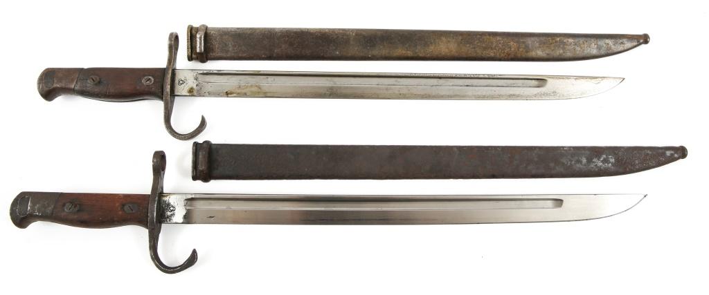 WWII JAPANESE TYPE 30 BAYONET & SCABBARD LOT OF 2