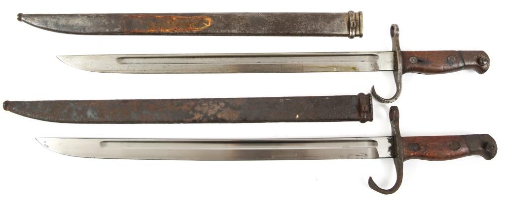 WWII JAPANESE TYPE 30 BAYONET & SCABBARD LOT OF 2