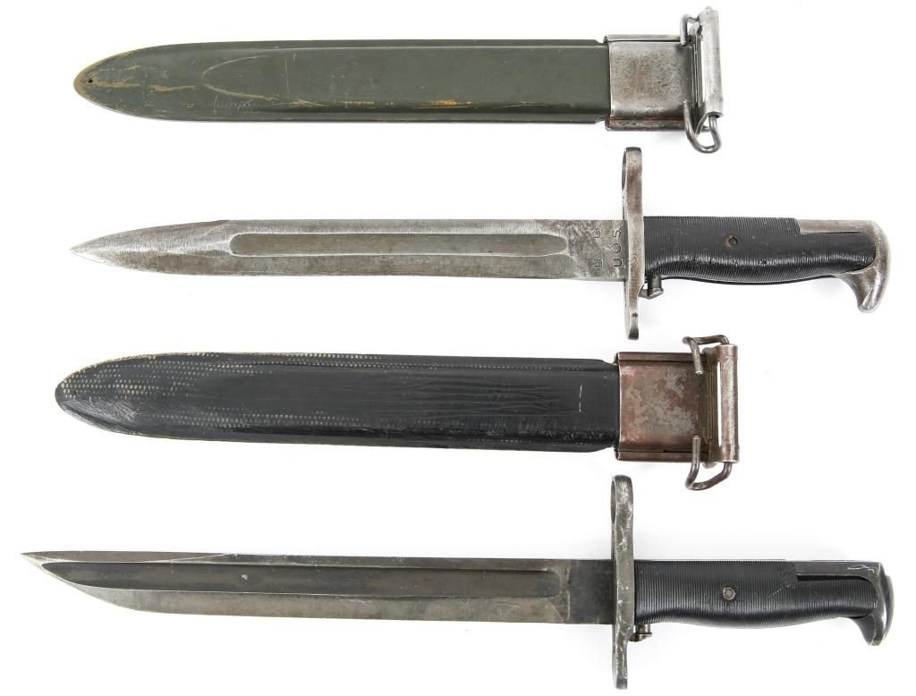 WWII US M1942 M1 GARAND SHORT BAYONET LOT OF 2
