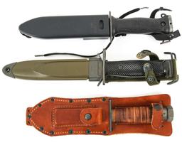 US ARMED FORCES BAYONET AND KNIFE LOT OF 3