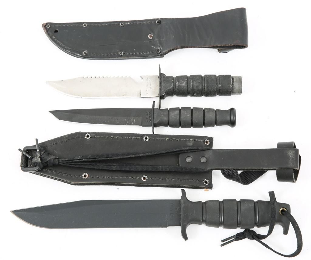 MODERN FIXED BLADE KNIFE & SWORD LOT OF 7