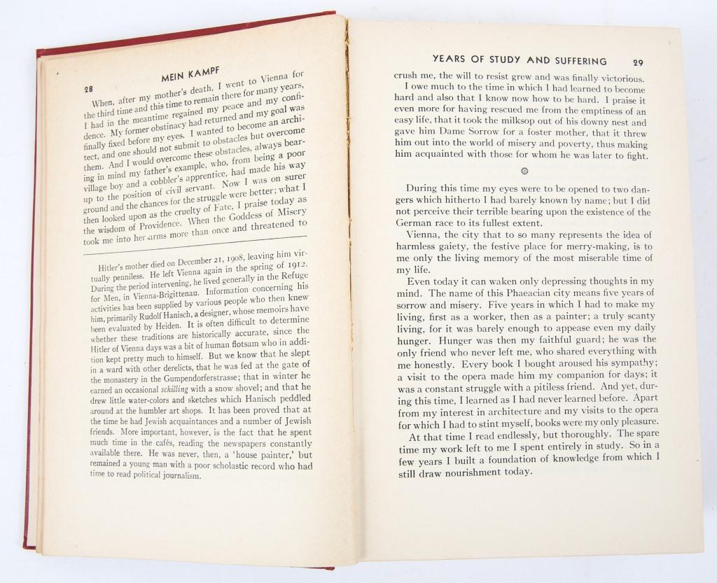 WWII MEIN KAMPF 1939 & 1940 ED REYNAL & HITCHCOCK