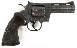 1974 COLT PYTHON 357 N C FOSTER ENGRAVED REVOLVER