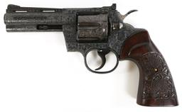 1974 COLT PYTHON 357 N C FOSTER ENGRAVED REVOLVER