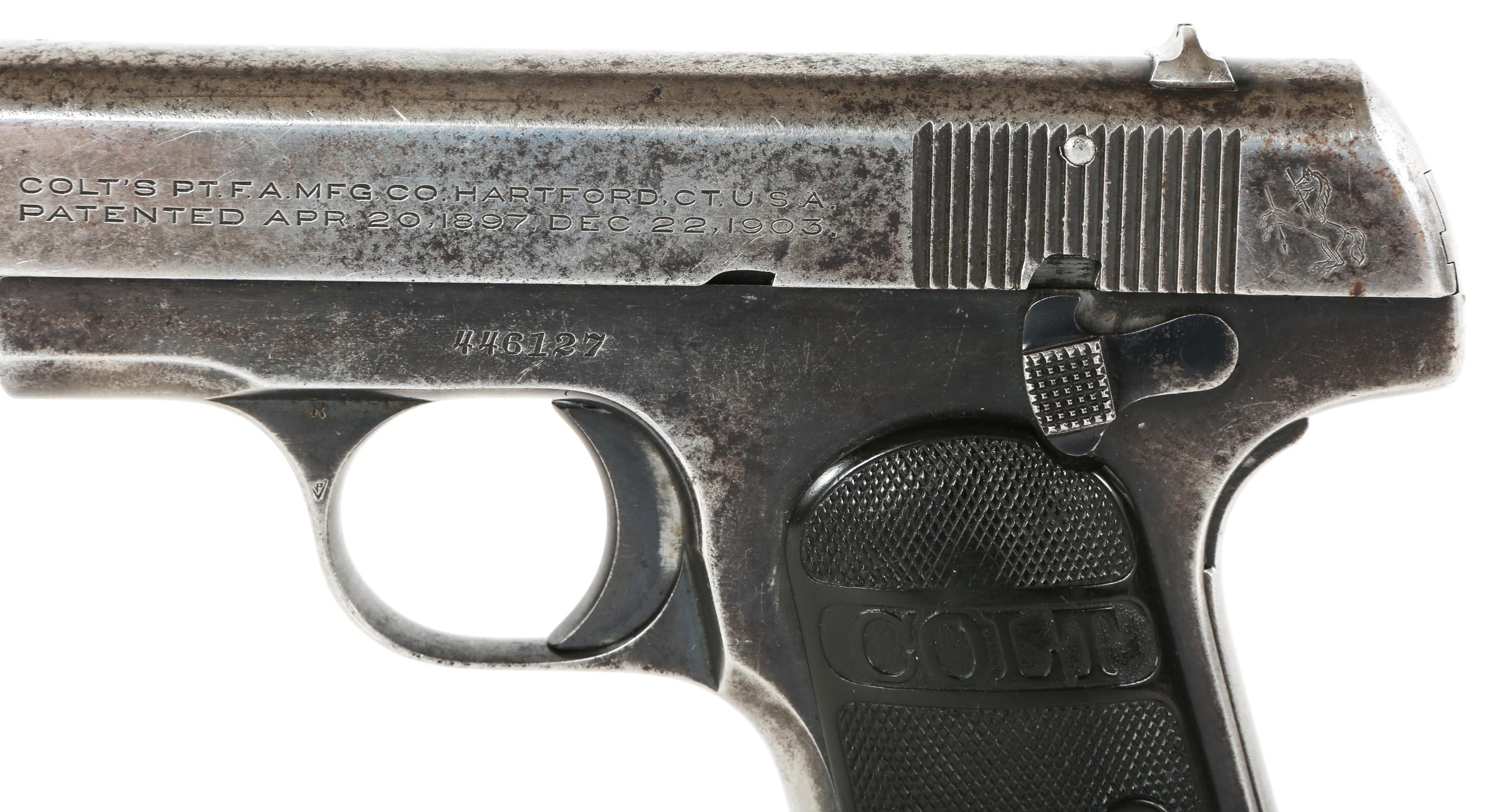 1925 COLT M1903 POCKET HAMMERLESS .32 ACP PISTOL