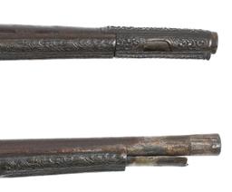 PAIR OF 18TH C. ALBANIAN MIQUELET PISTOLS