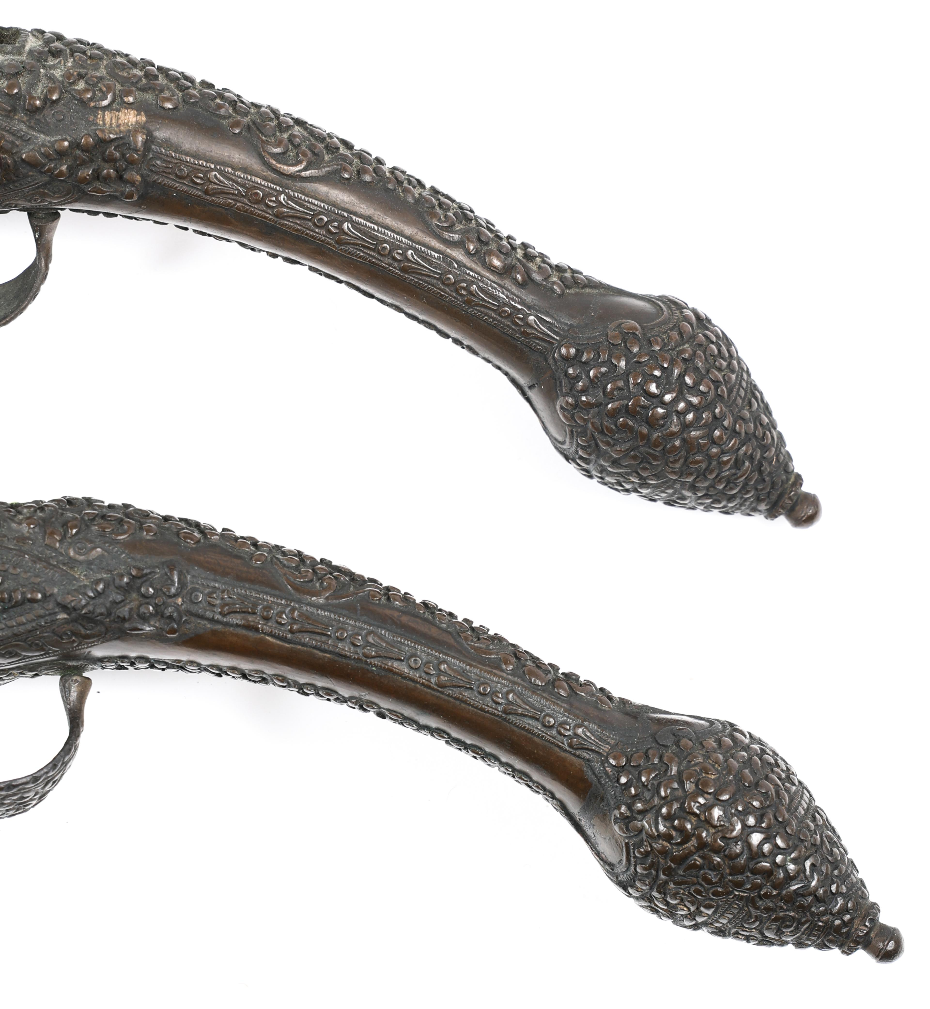 PAIR OF 18TH C. ALBANIAN MIQUELET PISTOLS