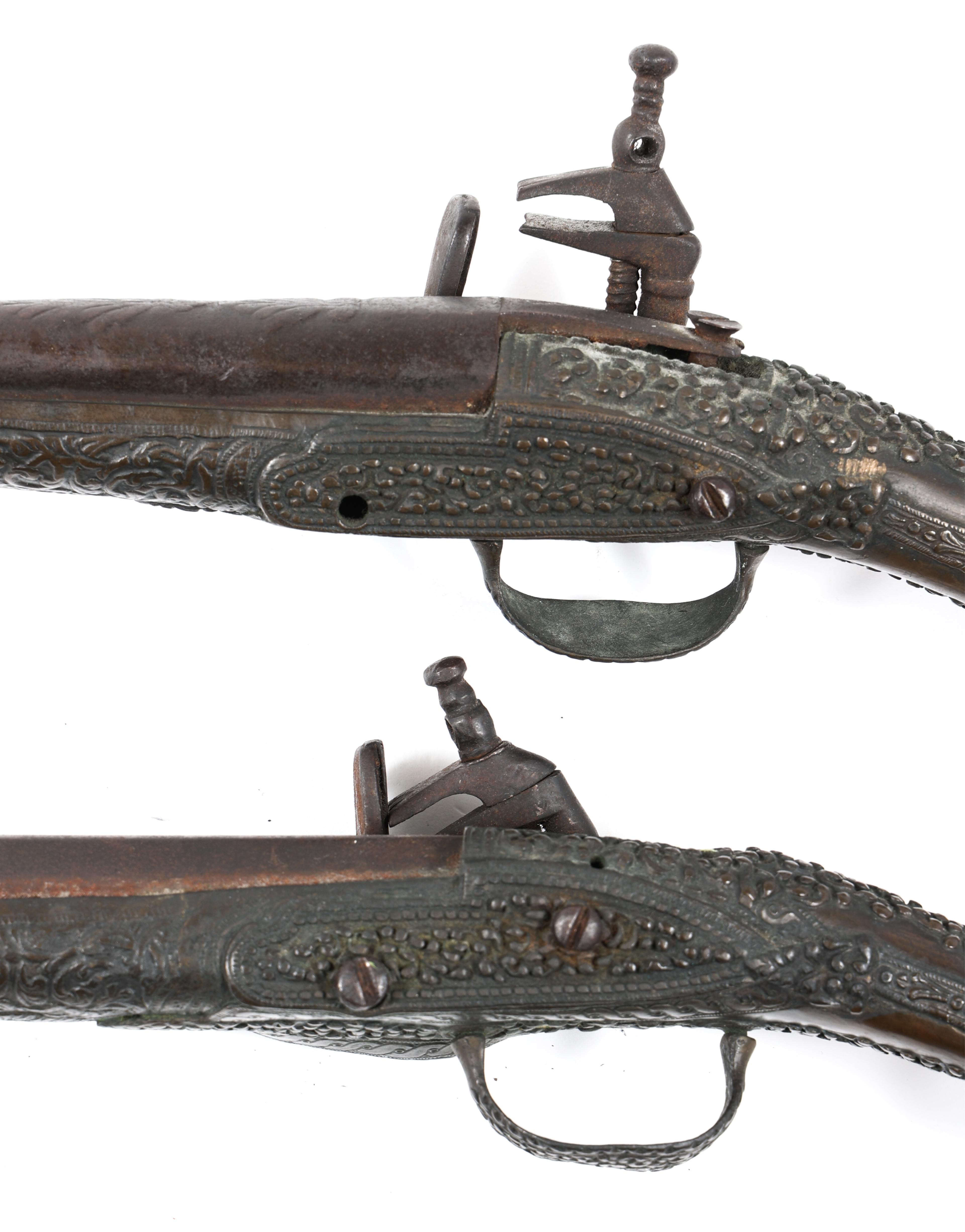 PAIR OF 18TH C. ALBANIAN MIQUELET PISTOLS