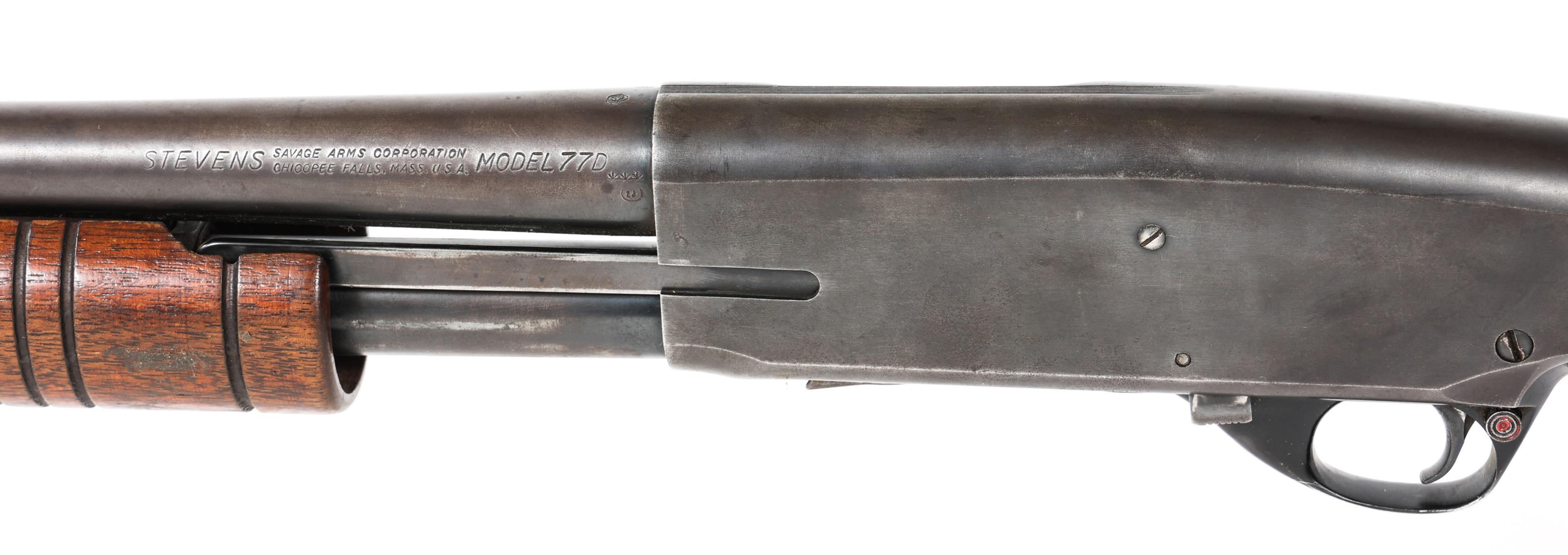 SAVAGE STEVENS MODEL 77D 12 GAUGE PUMP SHOTGUN