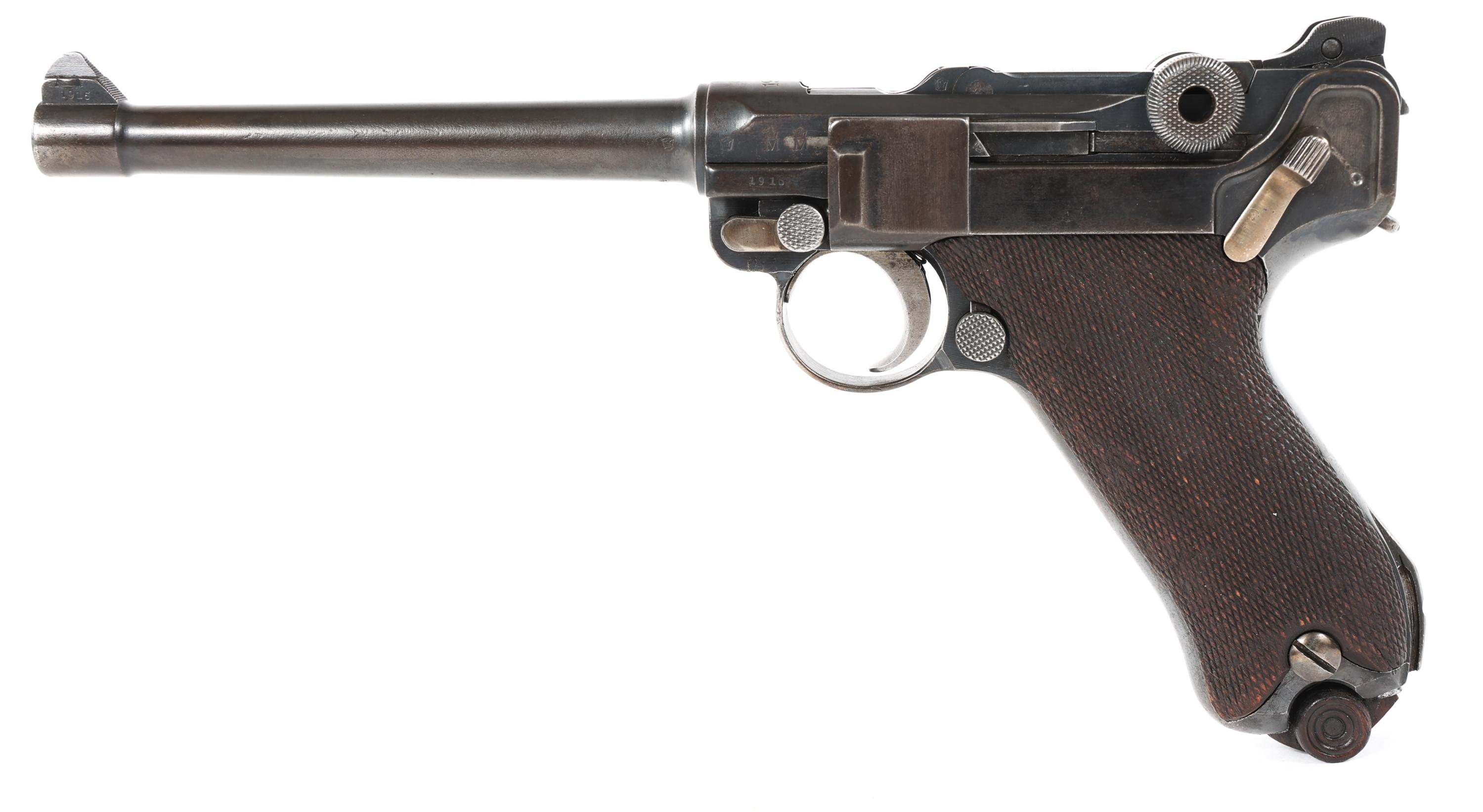 WWI GERMAN DWM MODEL 1914 NAVY 9mm LUGER PISTOL