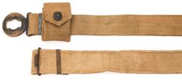 WWI US ARMY M1917 GARRISON BELT & BRITISH WEB BELT