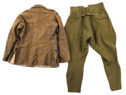 WWII JAPANESE IMPERIAL ARMY UNIFORM & BINOCULARS