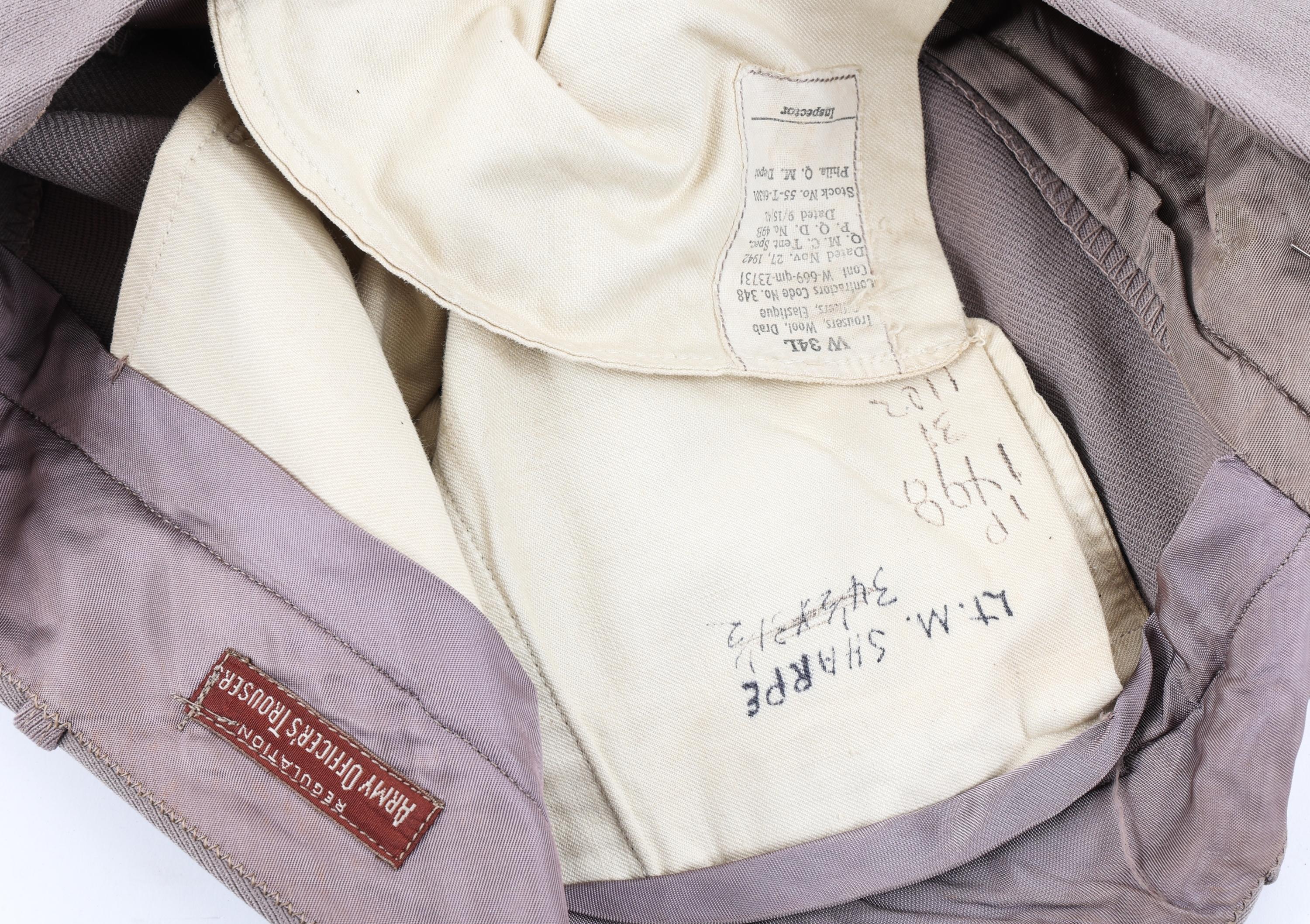 WWII US ARMY 4th ARMORED DIV OFFICER NAMED UNIFORM