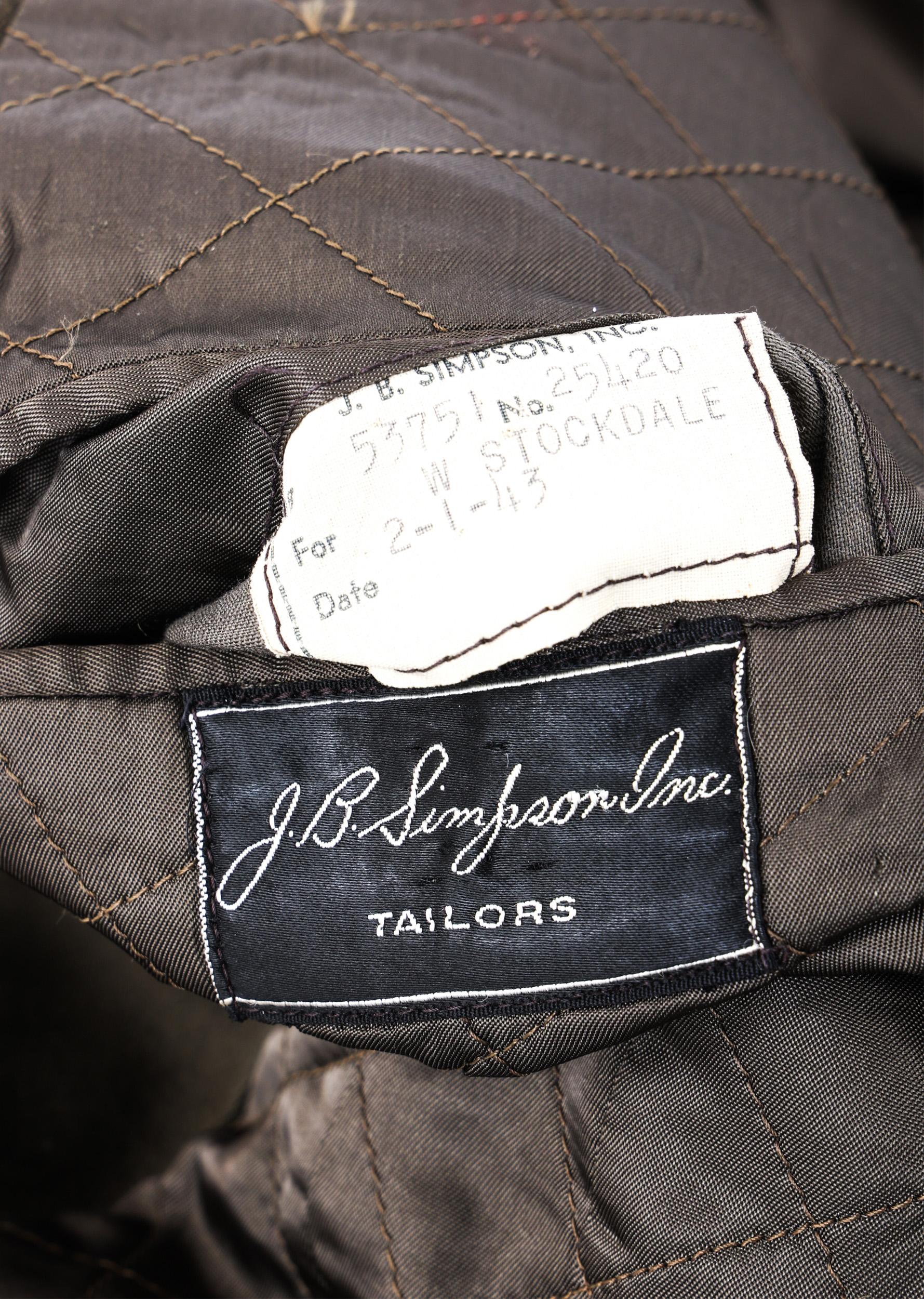 WWII US ARMY 4th ARMORED DIV OFFICER NAMED UNIFORM