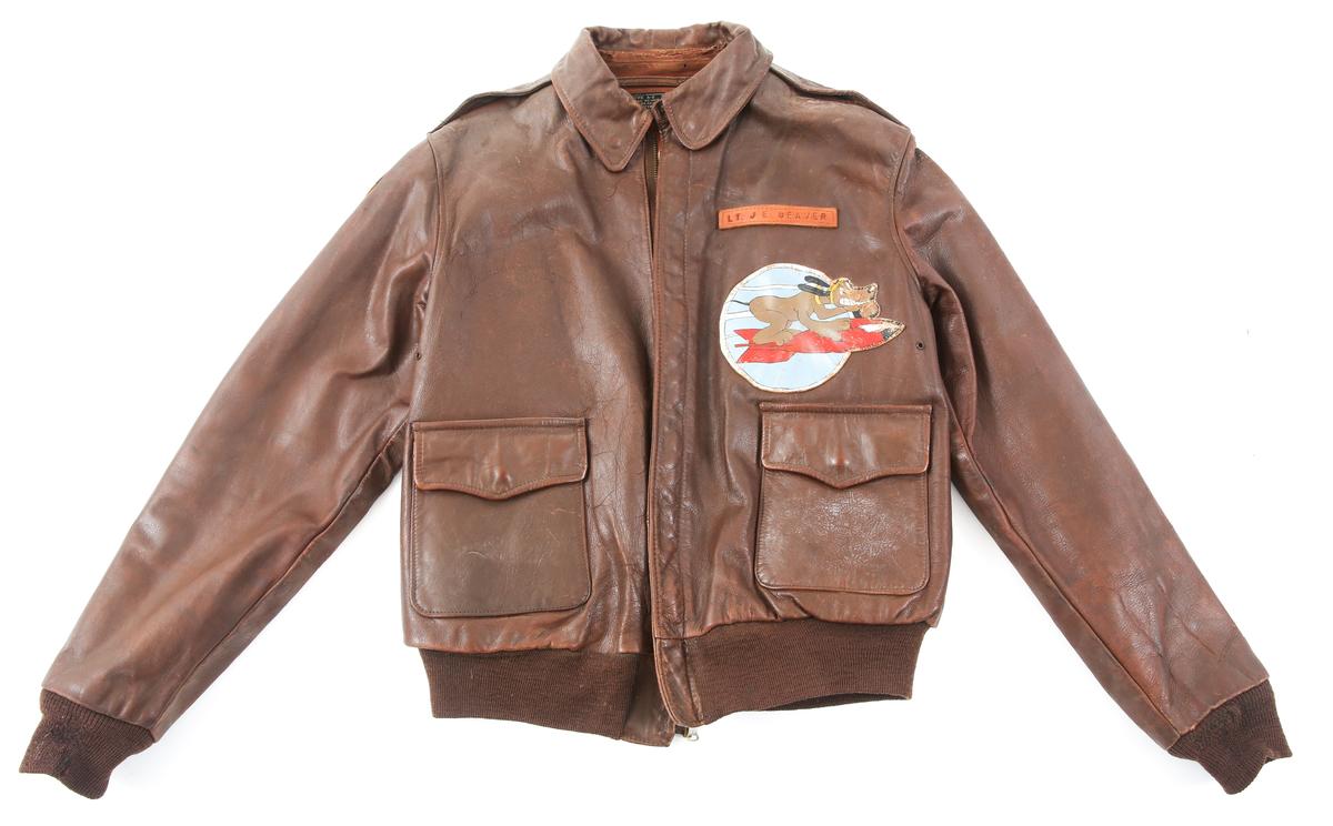 WWII 13th AAF 424th BOMB SQUADRON A2 FLIGHT JACKET