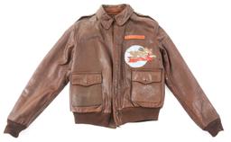 WWII 13th AAF 424th BOMB SQUADRON A2 FLIGHT JACKET