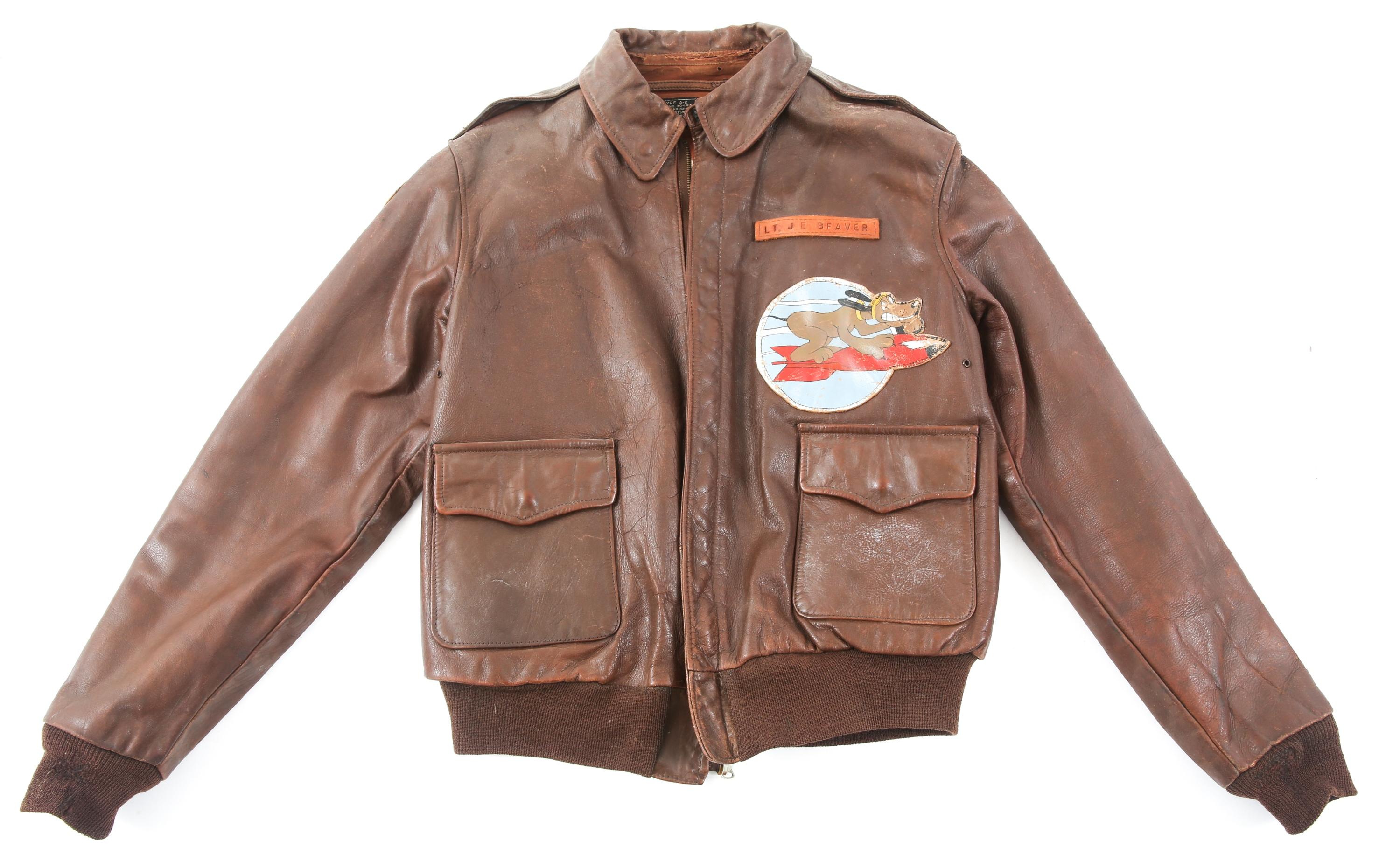 WWII 13th AAF 424th BOMB SQUADRON A2 FLIGHT JACKET