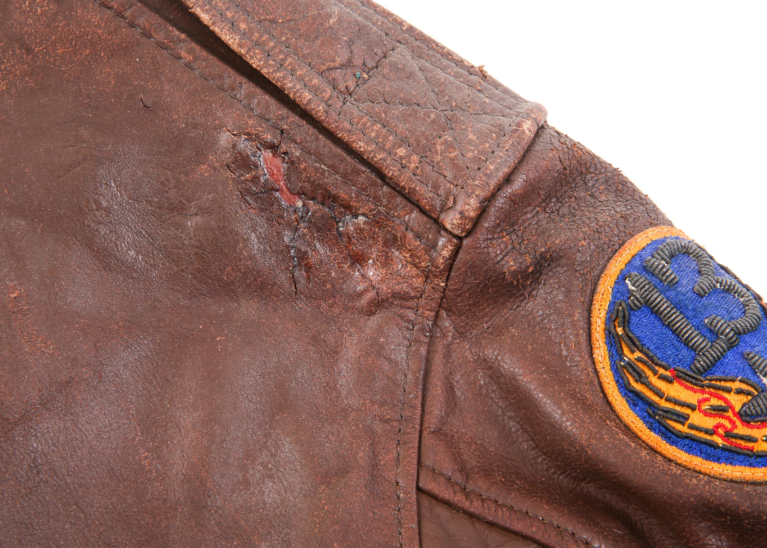 WWII 13th AAF 424th BOMB SQUADRON A2 FLIGHT JACKET