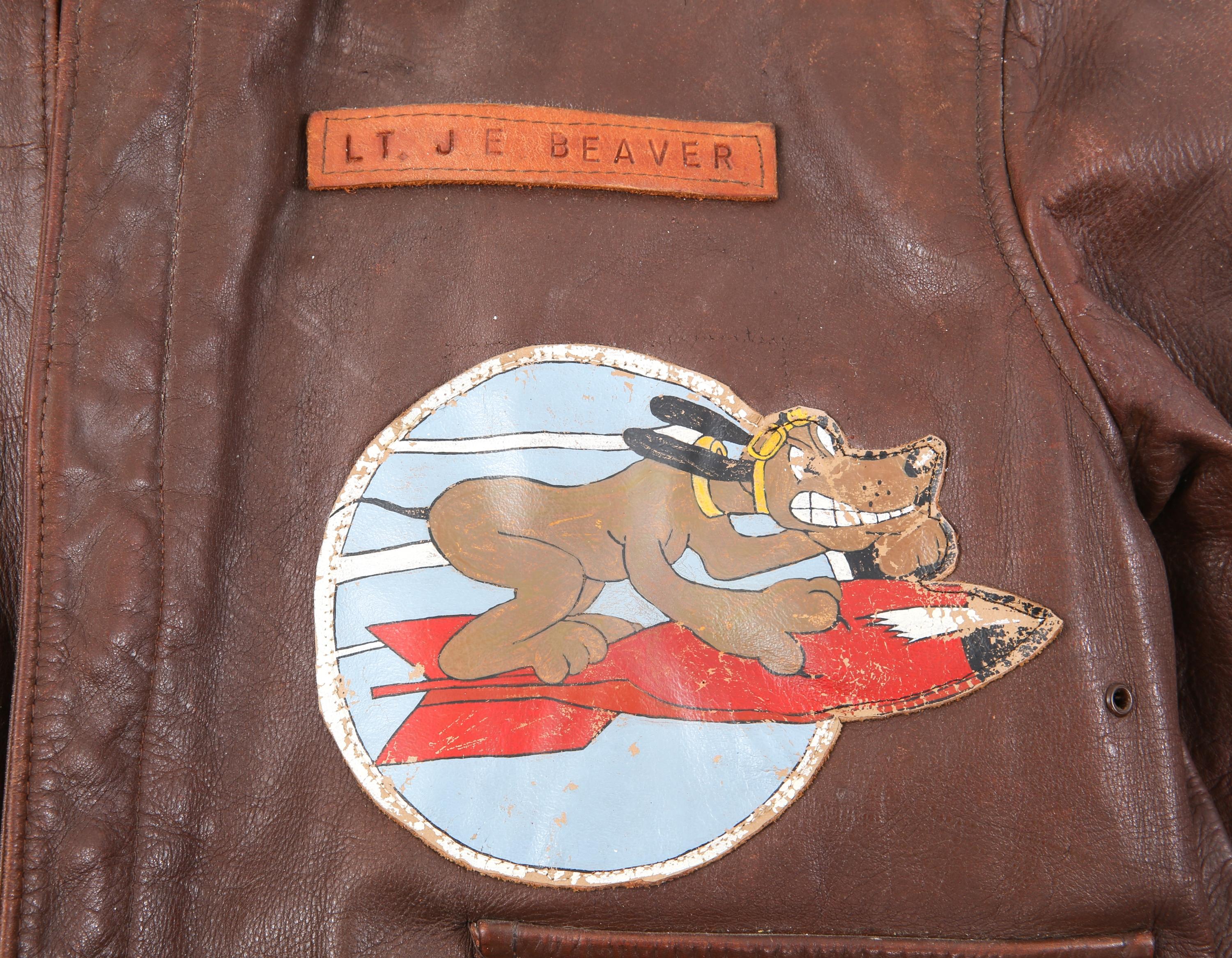 WWII 13th AAF 424th BOMB SQUADRON A2 FLIGHT JACKET