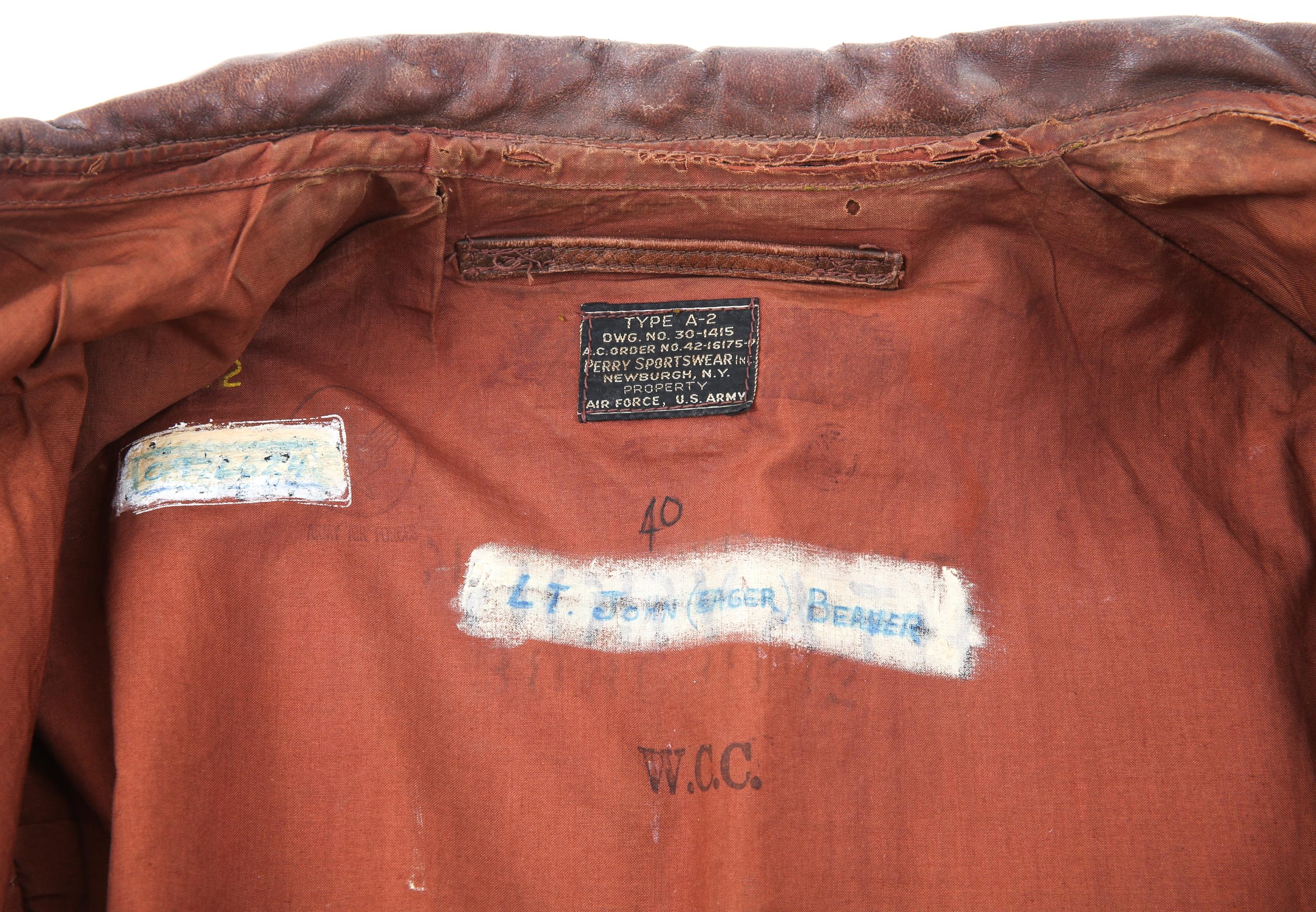 WWII 13th AAF 424th BOMB SQUADRON A2 FLIGHT JACKET