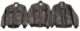 TYPE A-2 PILOT LEATHER FLIGHT JACKETS LOT OF 3