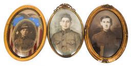WWI US ARMY SOLDIERS FRAMED PHOTOGRAPHS