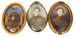 WWI US ARMY SOLDIERS FRAMED PHOTOGRAPHS