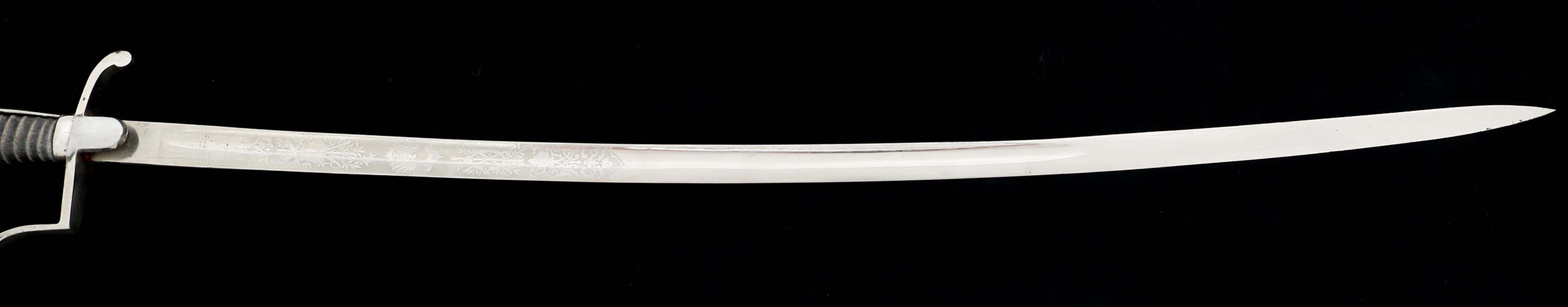 IMPERIAL GERMAN FIELD ARTILLERY ACID ECTHED SWORD