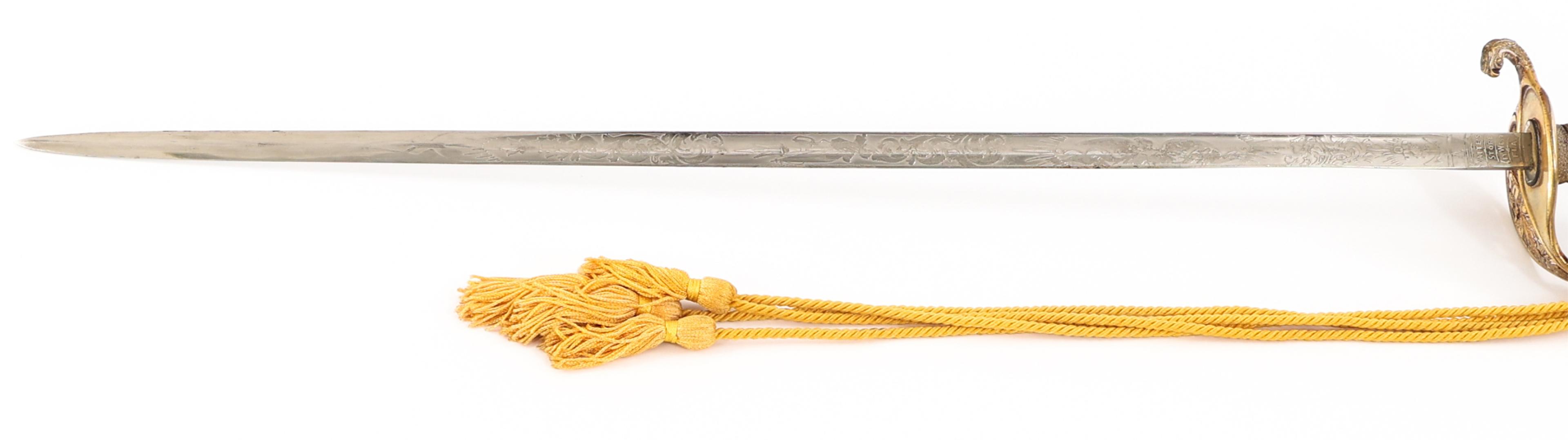 WWI USS K-4 SUBMARINE OFFICER PRESENTATION SWORD