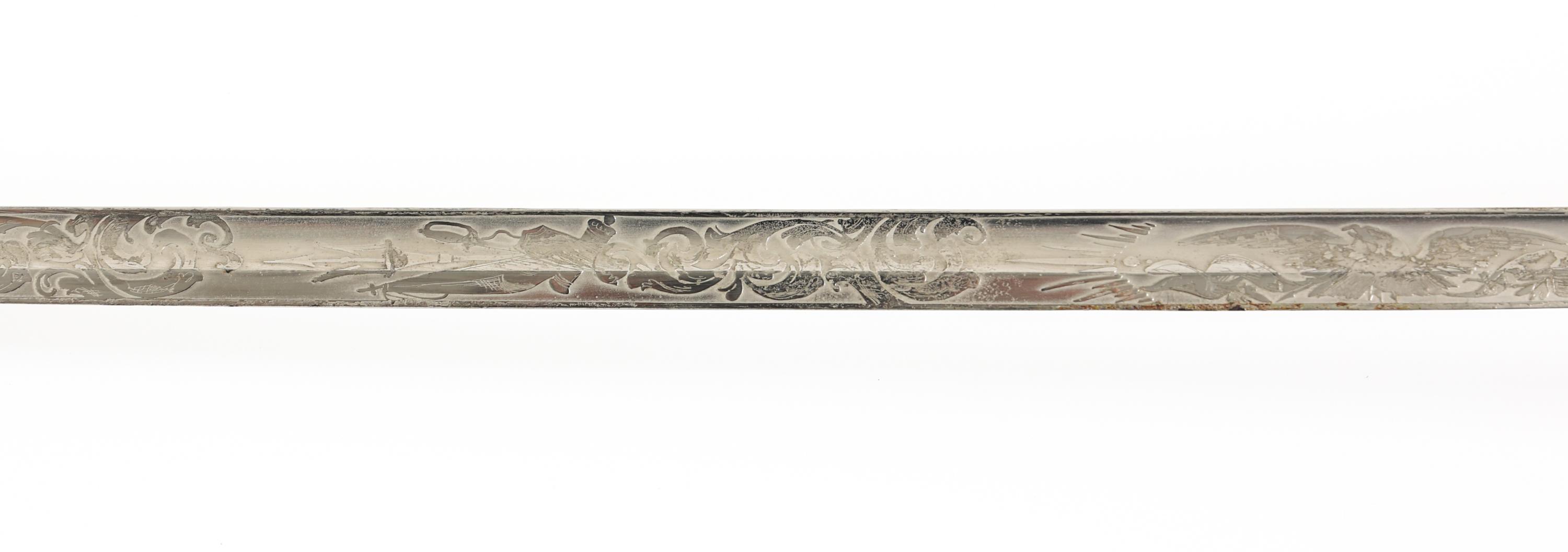 WWI USS K-4 SUBMARINE OFFICER PRESENTATION SWORD