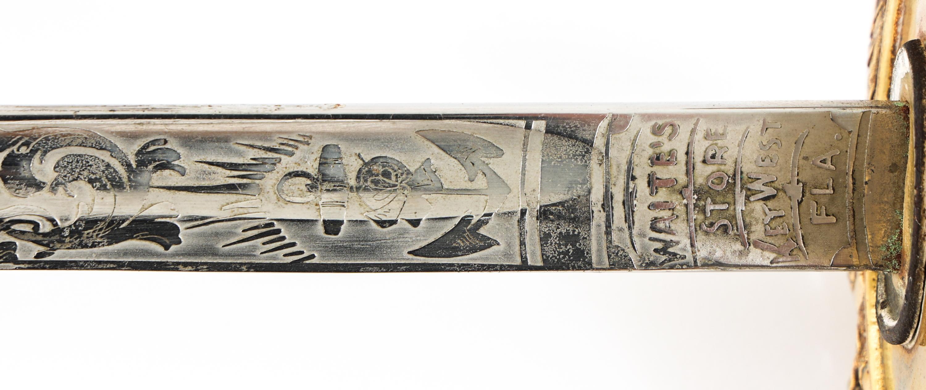 WWI USS K-4 SUBMARINE OFFICER PRESENTATION SWORD