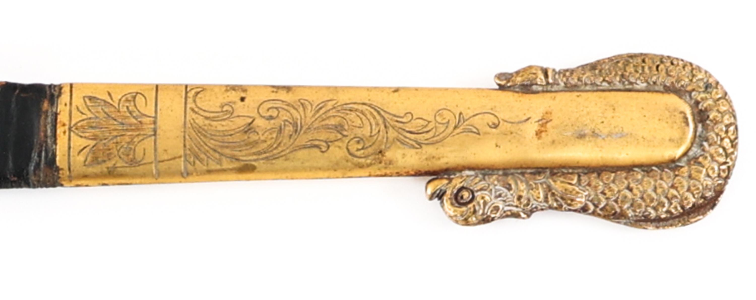 WWI USS K-4 SUBMARINE OFFICER PRESENTATION SWORD