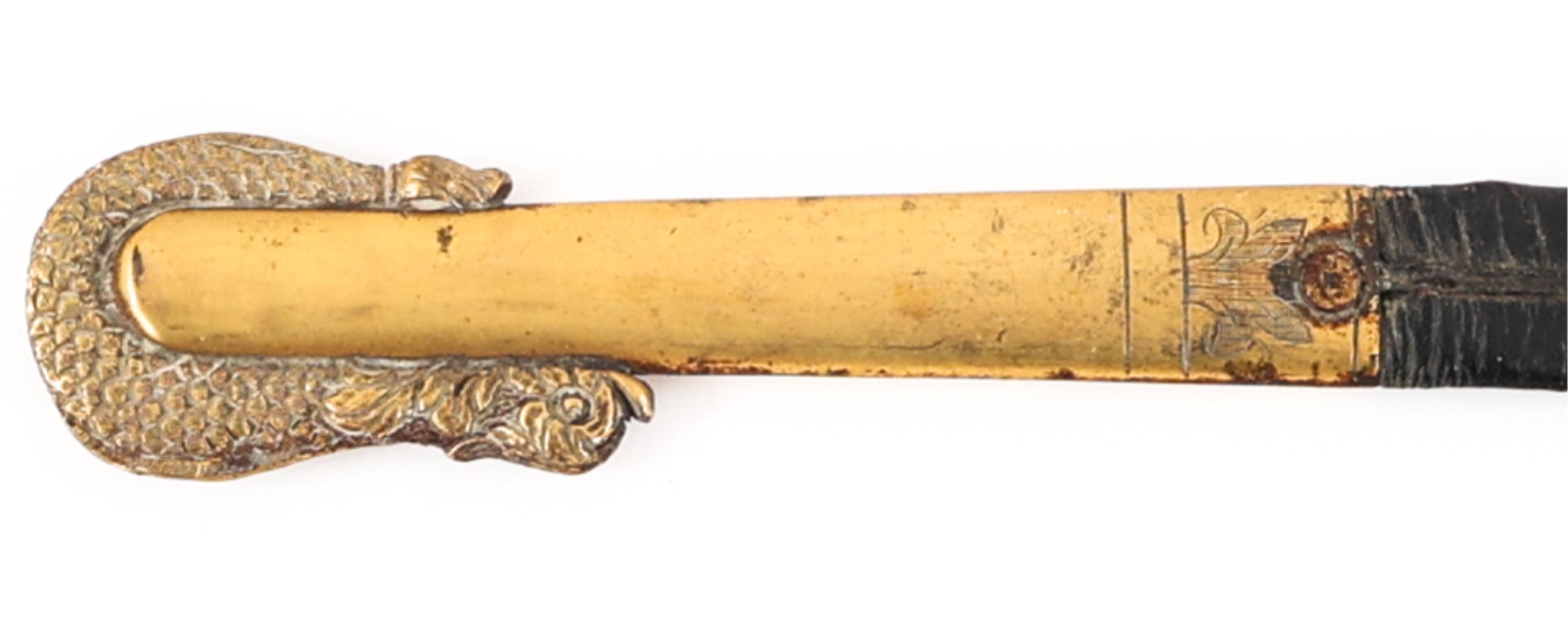 WWI USS K-4 SUBMARINE OFFICER PRESENTATION SWORD
