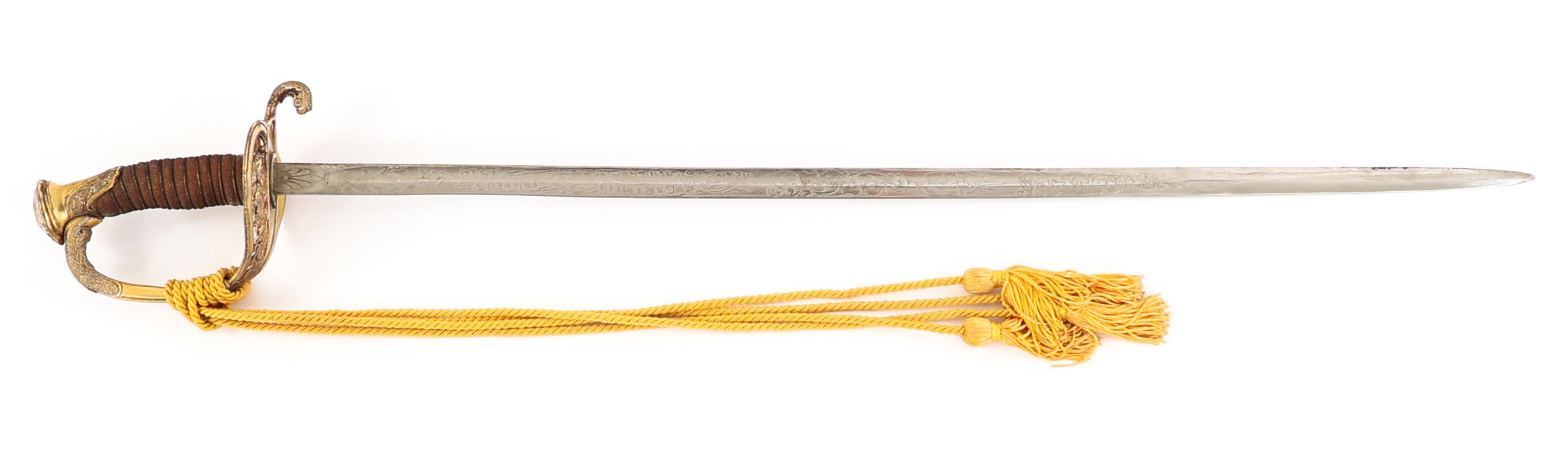WWI USS K-4 SUBMARINE OFFICER PRESENTATION SWORD