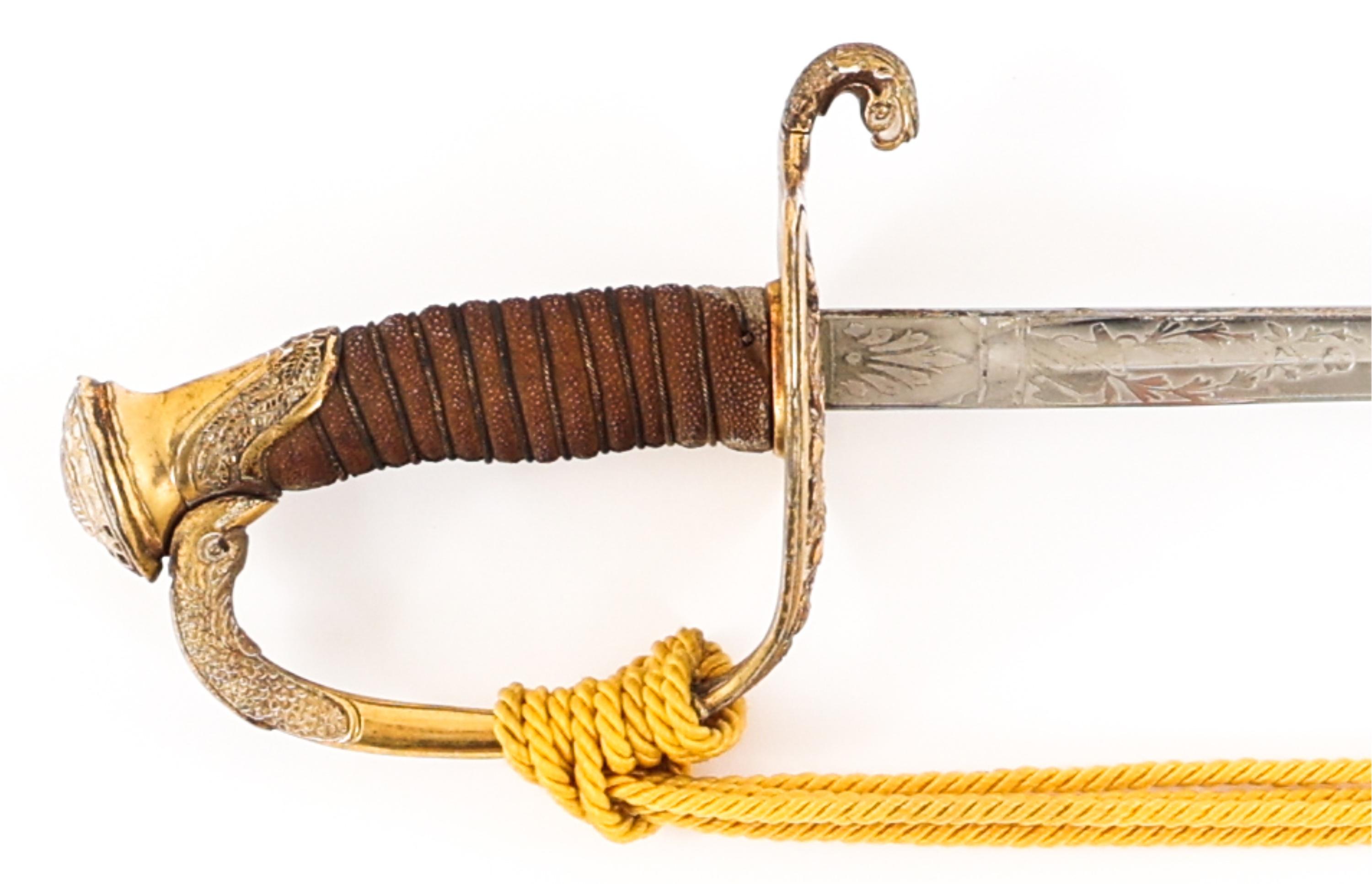 WWI USS K-4 SUBMARINE OFFICER PRESENTATION SWORD