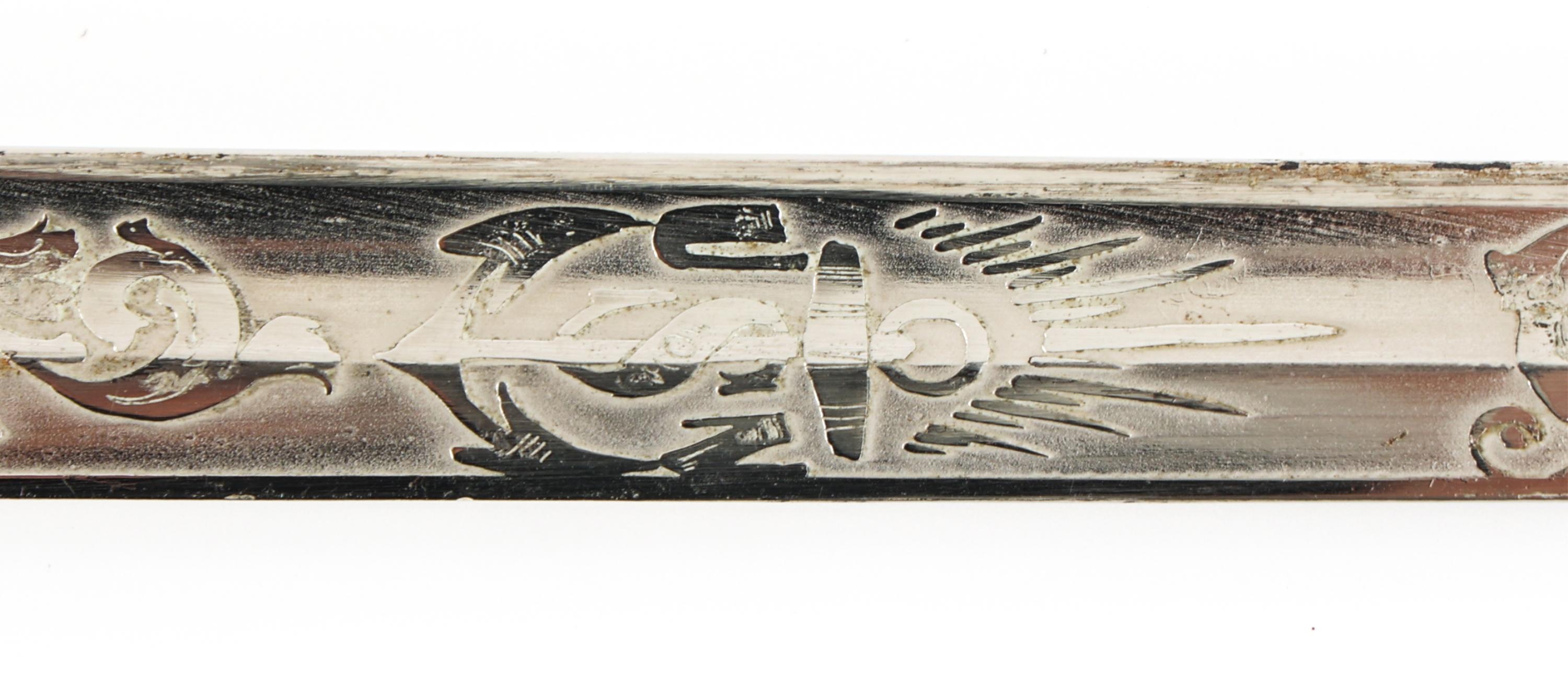 WWI USS K-4 SUBMARINE OFFICER PRESENTATION SWORD